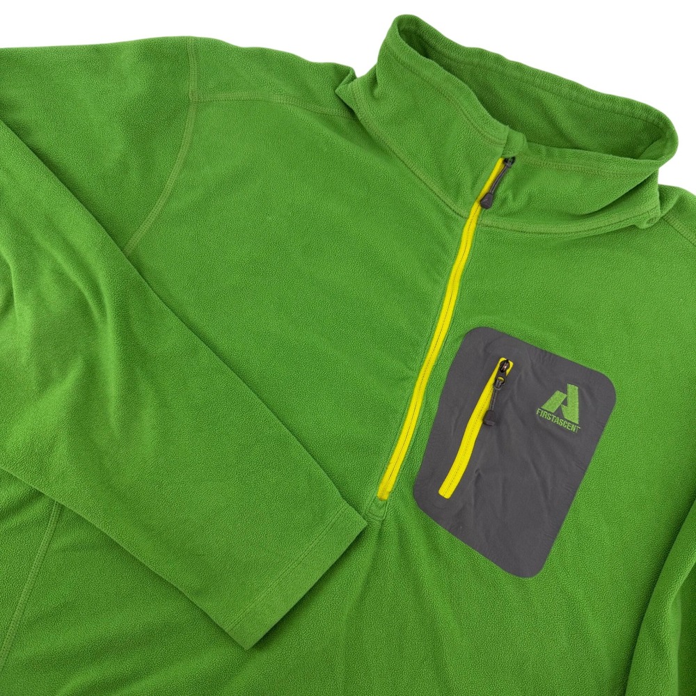 Eddie Bauer First Ascent Fleece‎ Pullover Mens XL Tall Green Quarter Zip Layer